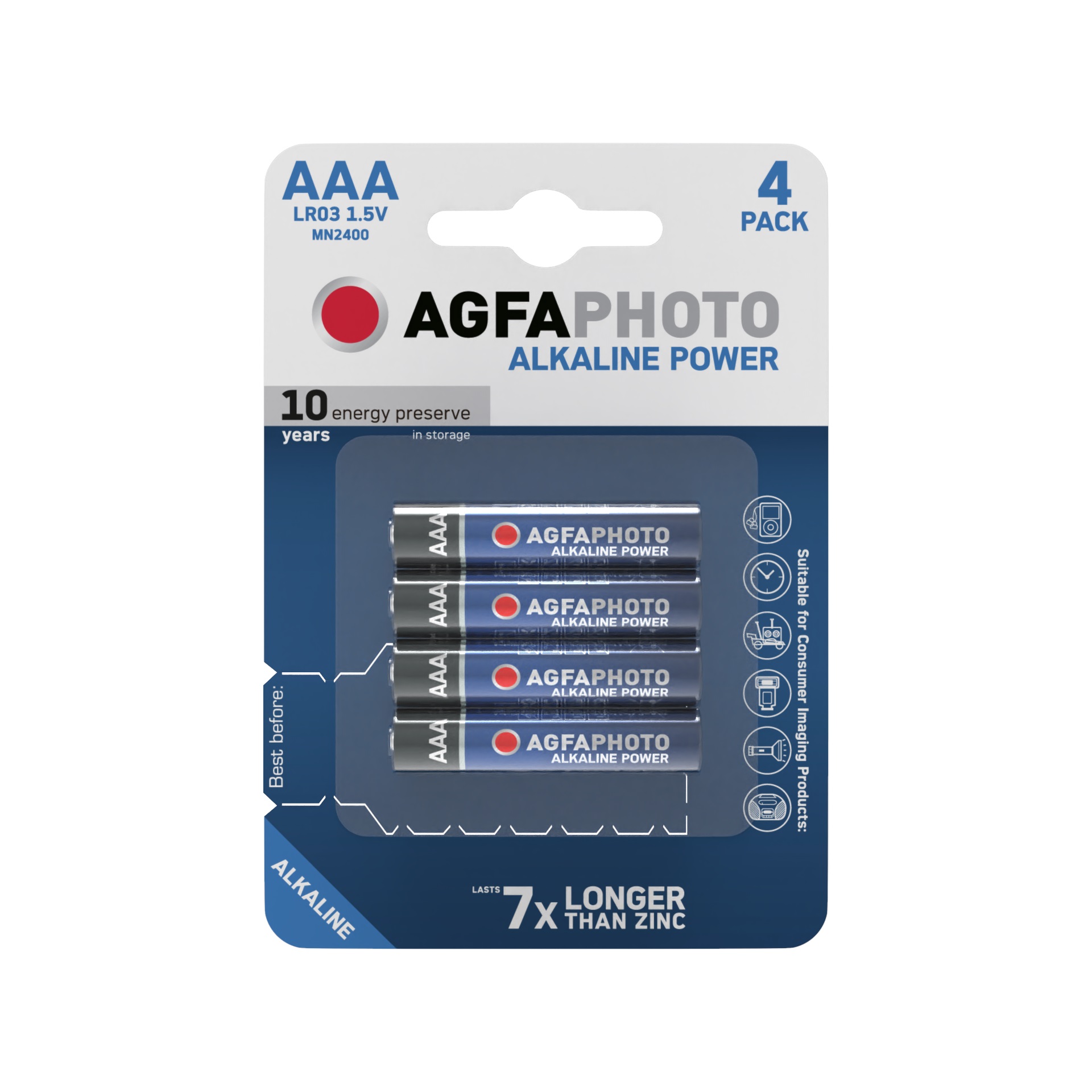 Alkaline MN2400/AAA/LR03,4er-Pack inkl. VEG Alkaline MN2400/AAA/LR03,4er-Pack inkl. VEG