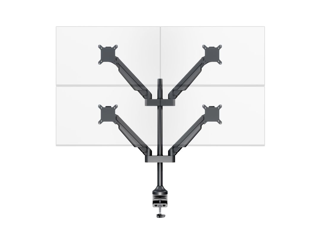 Monitorhalter Quad mit Gasfeder15"- 32",schwarz