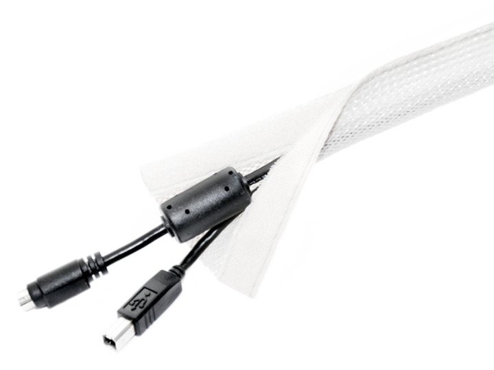 Kabelführung  Velcro, weiss, Klettverschluss Kabelführung  Velcro, weiss, Klettverschluss