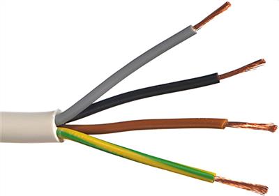 Round-LS-Kabel, weiss, 4x0.75mm2, 100 m Round-LS-Kabel, weiss, 4x0.75mm2, 100 m