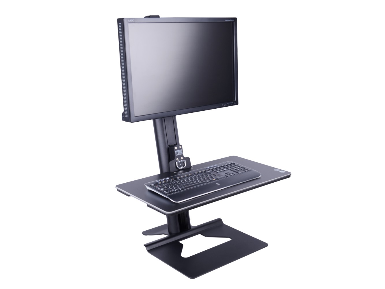 Steharbeitsplatz, Aluminium, schwarz, bis 30"