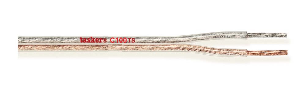 Flat Audio Cable, transparent, 100m, PVC, Flat Audio Cable, transparent, 100m, PVC,