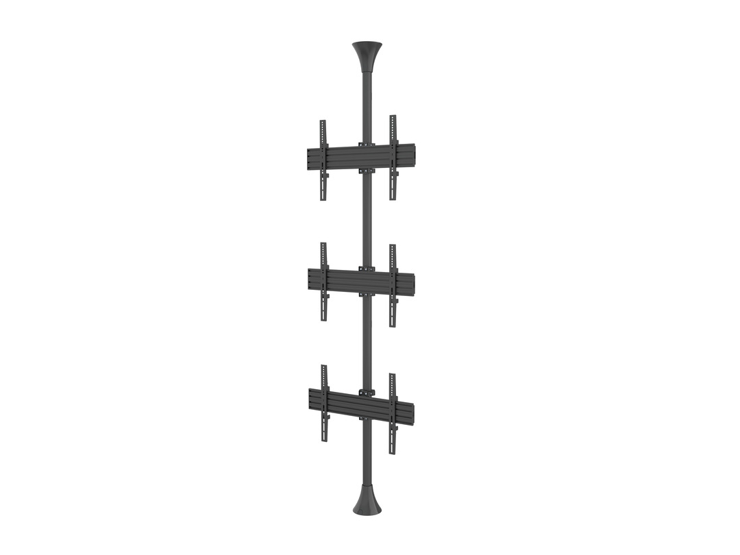 Boden-Deckenhalter 3x, 40"-65", VESA 100x100