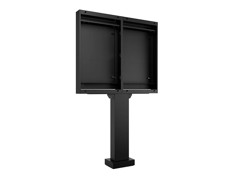 side by side Stele ohne Monitore, Portrait 2x55"