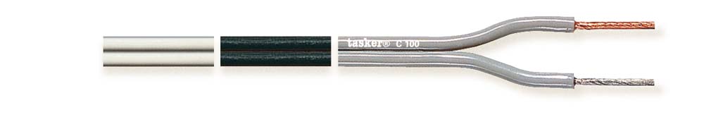 Flat Audio Cable, weiss, geschirmt, 100m, PVC, Flat Audio Cable, weiss, geschirmt, 100m, PVC,