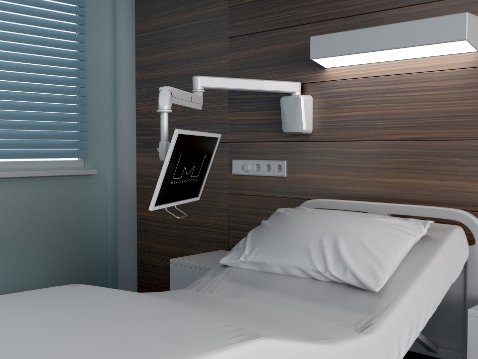 Medizinal Arm 15"-27, weiss, Tragkraft 6-12 kg Medizinal Arm 15"-27, weiss, Tragkraft 6-12 kg