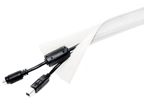 Kabelführung Velcro, weiss, Klettverschluss Kabelführung Velcro, weiss, Klettverschluss