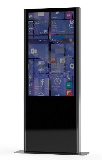 Indoor Monitor Box, Stele Portrait, 43", schwarz Indoor Monitor Box, Stele Portrait, 43", schwarz