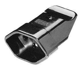 Kupplung CH Typ 13 schwarz, 10A/250V, mit Kupplung CH Typ 13 schwarz, 10A/250V, mit