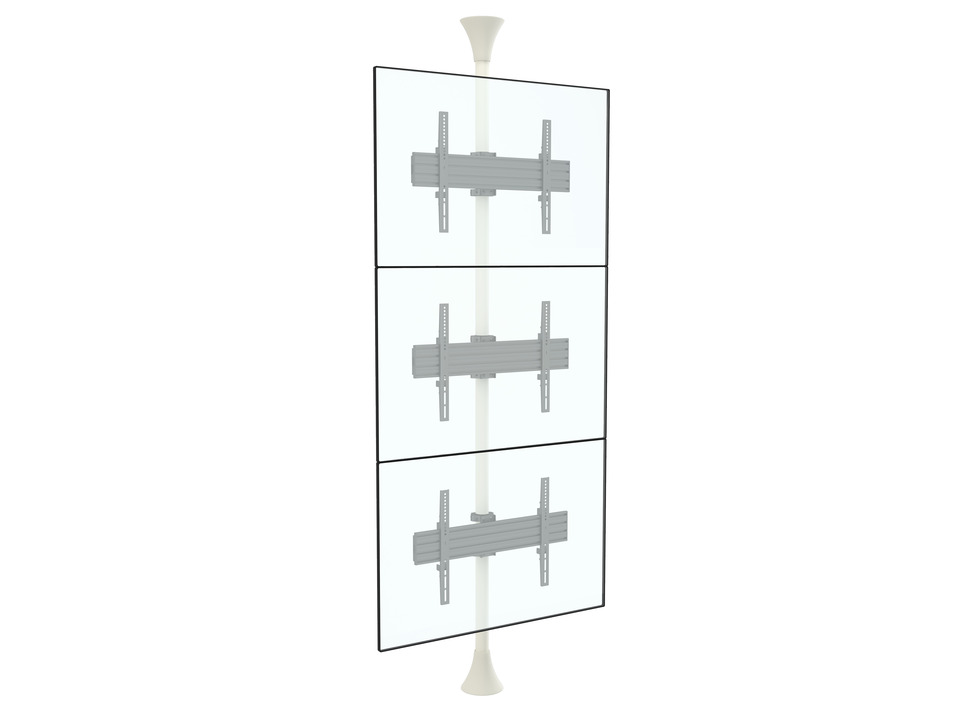 Boden-Deckenhalter 3x, 40"-65", VESA 100x100