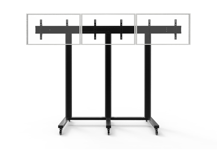 TV Multistandfuss bis 55", für 3 Monitore, schwarz TV Multistandfuss bis 55", für 3 Monitore, schwarz