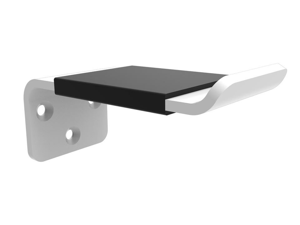 Kopfhörerhalter Wand, Alu, weiss, max 1 kg