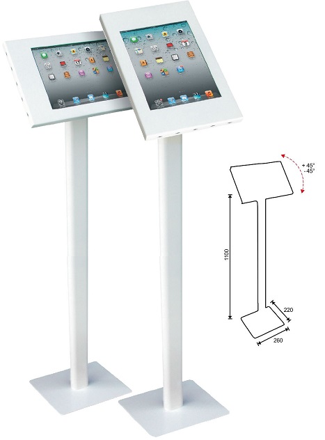 Tablet Ständer, Stahl, weiss/5024 Tablet Ständer, Stahl, weiss/5024