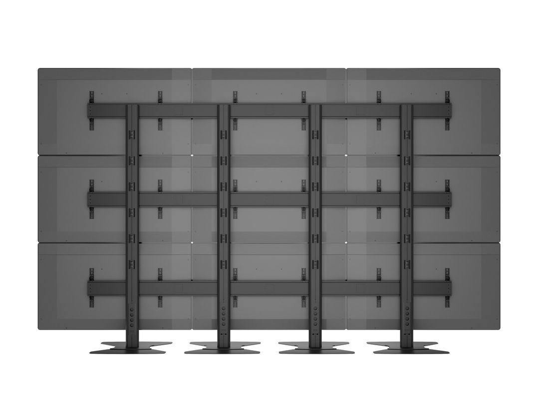 TV Multistandfuss 75", für 9 Monitore, schwarz TV Multistandfuss 75", für 9 Monitore, schwarz
