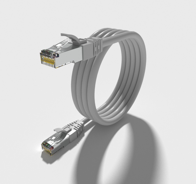 Patchkabel 0.5m, grau, Halogenfrei, Litzen aus