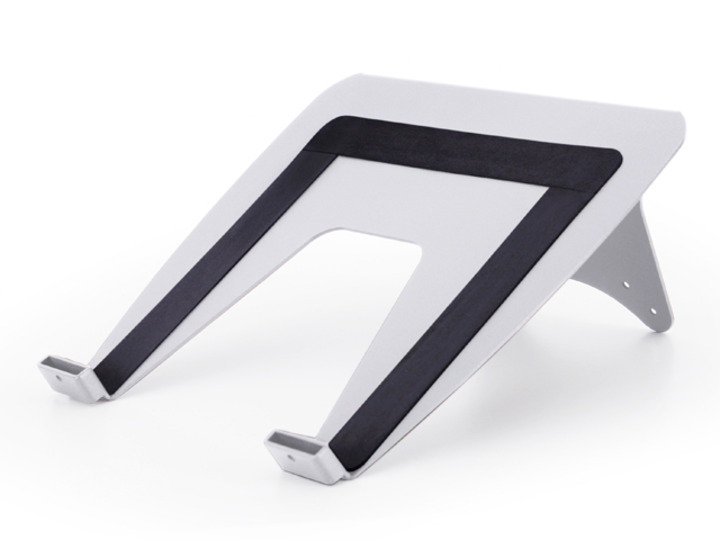 Laptophalter für Monitorarme, weiss, Metall Laptophalter für Monitorarme, weiss, Metall