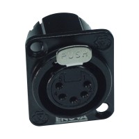 XLR Einbaubuchse, Indoor, 5 Polig, schwarz XLR Einbaubuchse, Indoor, 5 Polig, schwarz