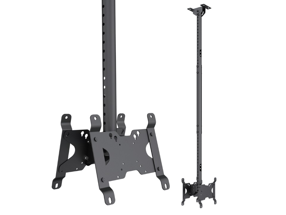 Deckenhalter bis 2x32", Alu, schwarz/4740 Deckenhalter bis 2x32", Alu, schwarz/4740