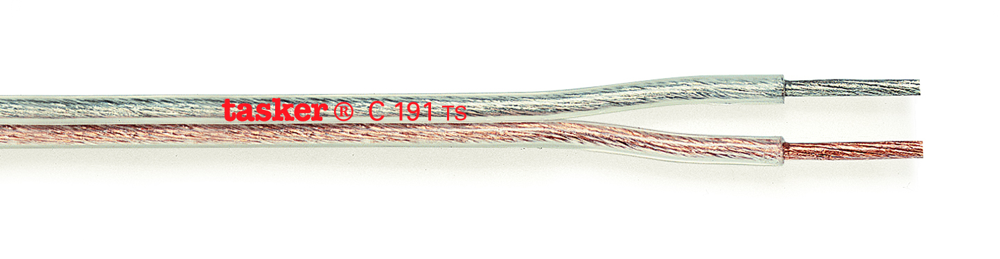 Flat Audio Cable, transparent, 100m, PVC, Flat Audio Cable, transparent, 100m, PVC,