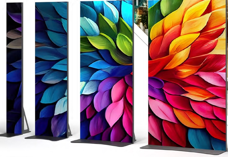 Indoor LED Stele Portrait Eco, 79", schwarz Indoor LED Stele Portrait Eco, 79", schwarz