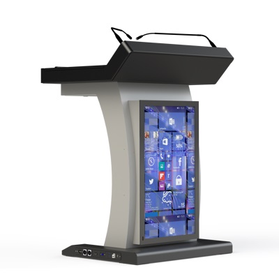 Rednerpult 32", sw/ws 1x Portrait,1x Landscape Rednerpult 32", sw/ws 1x Portrait,1x Landscape