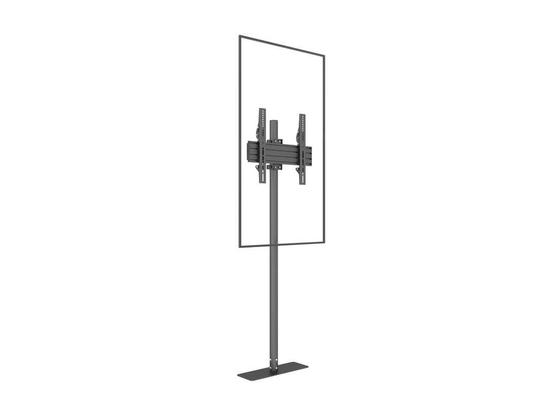 Bodenständer 1x, 32"-65", Stahl/Alu, schwarz