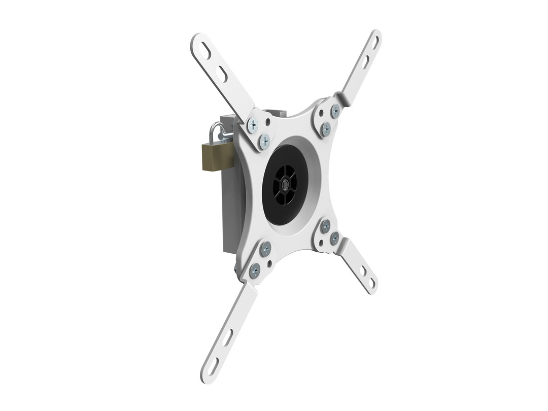 Wandhalter bis 32", Metall, weiss, max 15 kg Wandhalter bis 32", Metall, weiss, max 15 kg