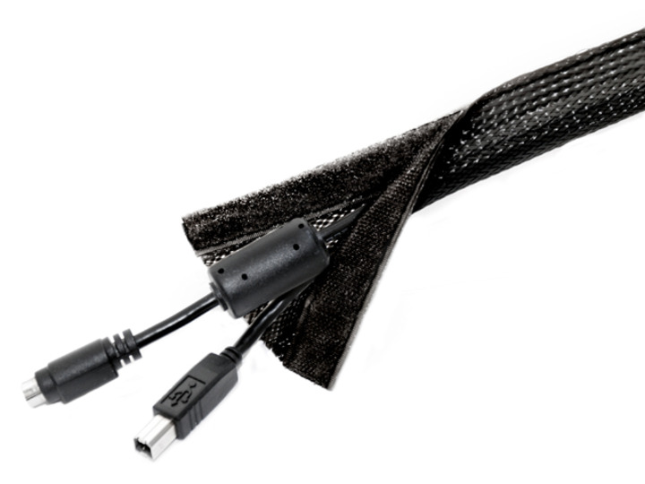 Kabelführung  Velcro, schwarz, Klettverschluss