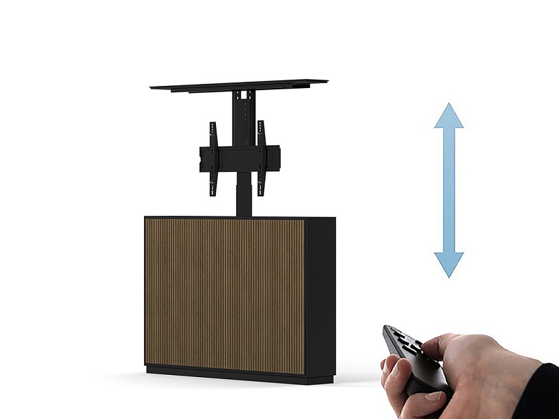 AV-TV Slim Möbel inkl. Liftsystem, Nuss/Schwarz AV-TV Slim Möbel inkl. Liftsystem, Nuss/Schwarz