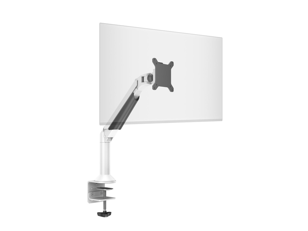 Monitorhalter mit Gasfeder bis 32", weiss, Metall Monitorhalter mit Gasfeder bis 32", weiss, Metall