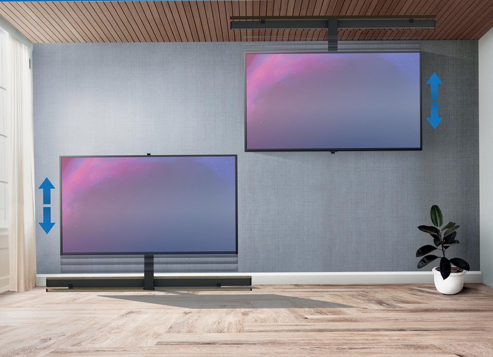 TV Lift Boden-Decke, Metall, max VESA 800x800 TV Lift Boden-Decke, Metall, max VESA 800x800