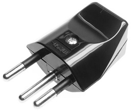 Stecker CH Typ 12, schwarz, 10A/250V Stecker CH Typ 12, schwarz, 10A/250V