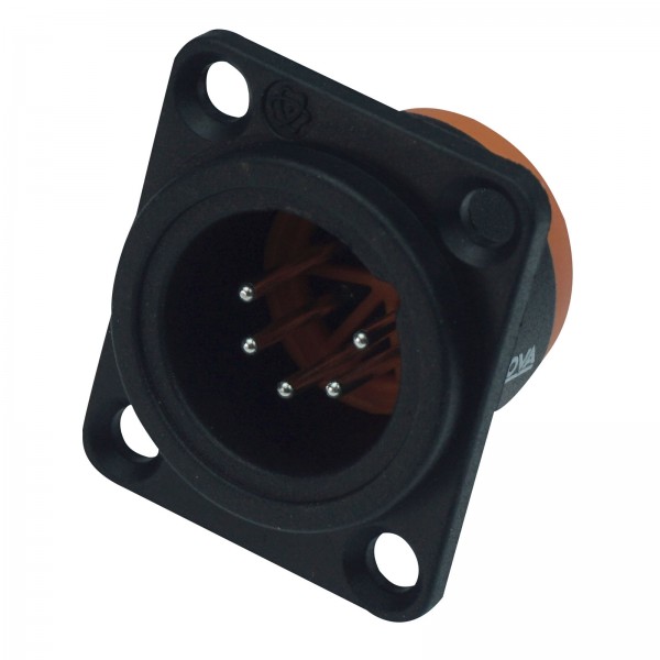 XLR Einbaustecker, Outdoor, 5 Polig, schwarz XLR Einbaustecker, Outdoor, 5 Polig, schwarz