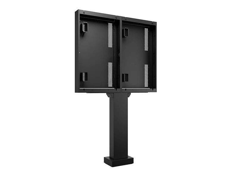 side by side Stele ohne Monitore, Portrait 2x55"