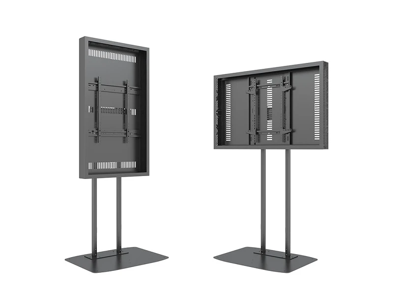 Stele ohne Monitor, Dual Pole, schwarz, 55"/3773