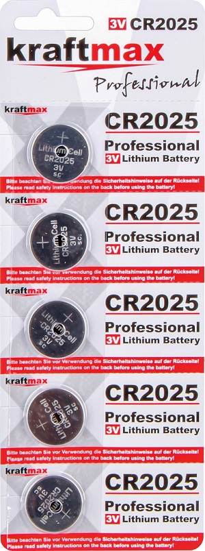 Lithium CR2025 3V, 5 Stk. in Blister, inkl.VEG
