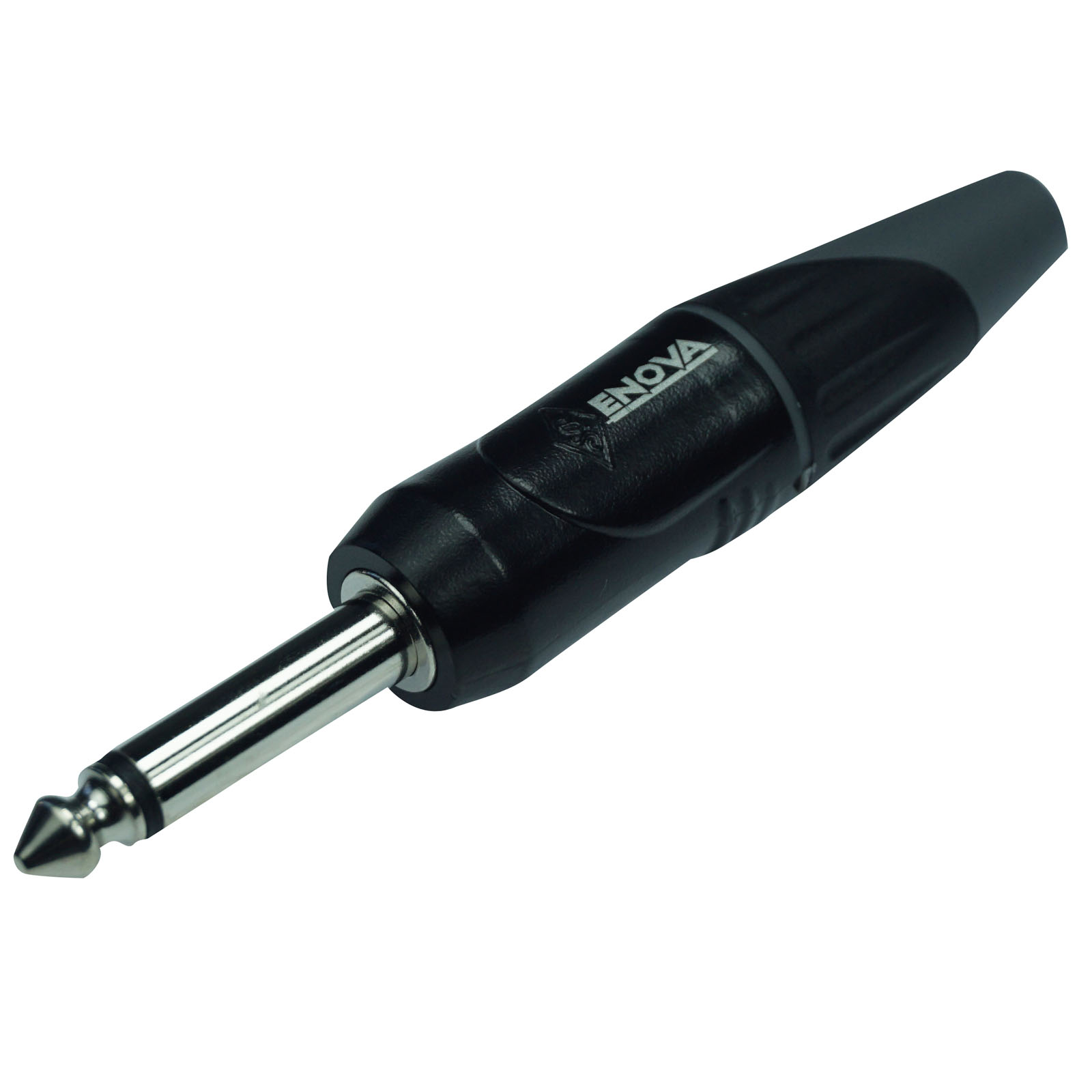 Klinkenstecker 6.35mm  1/4" , schwarz, Mono