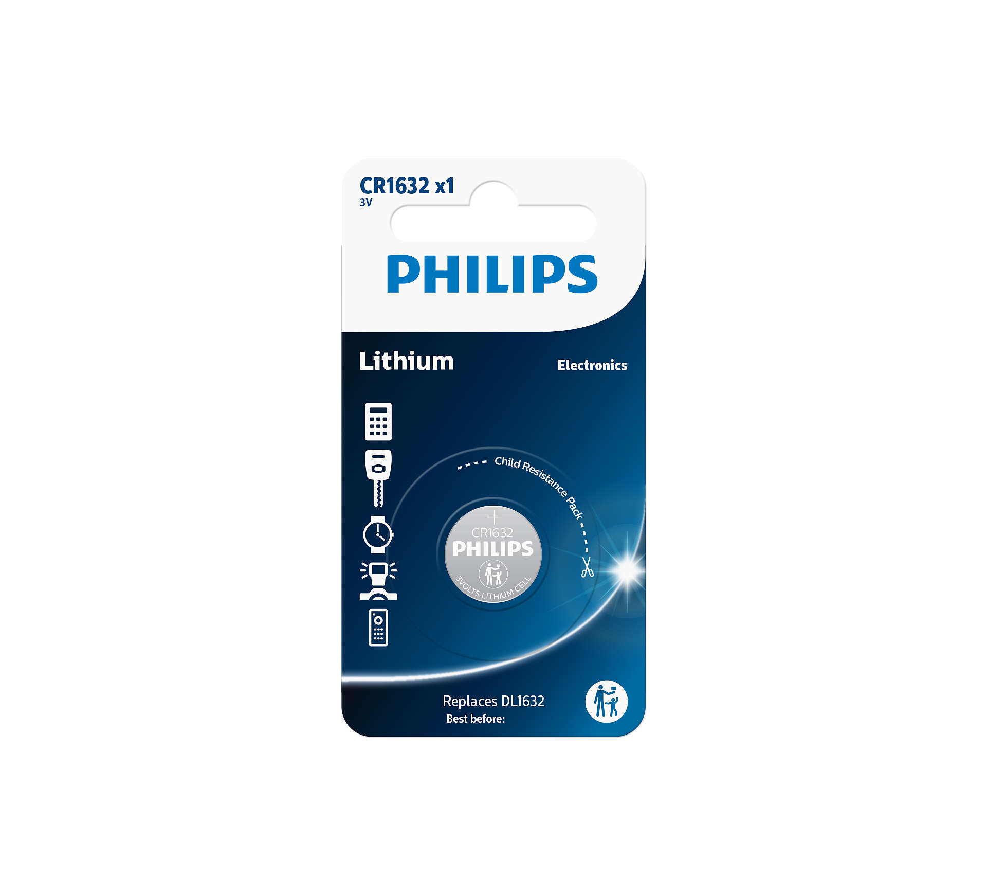 Lithium, DL1632, 3V, 1er-Pack inkl. VEG