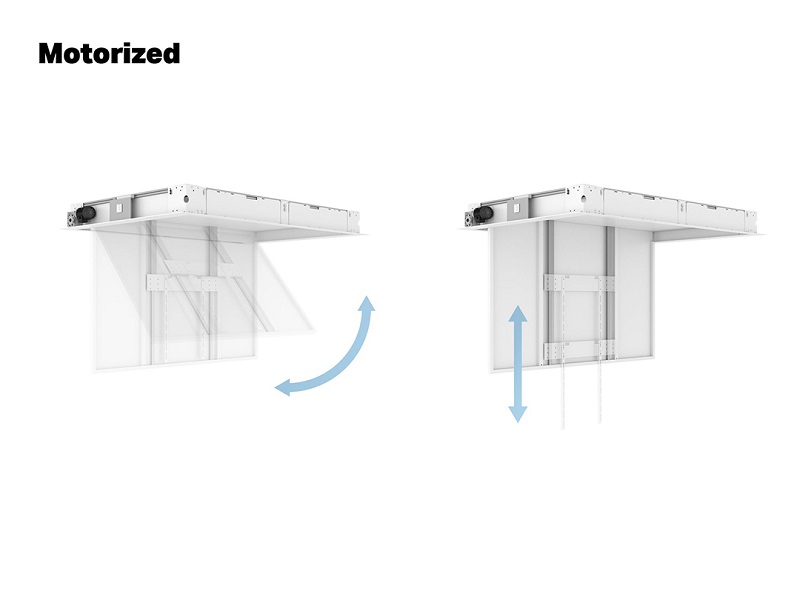 Deckenhalter 65"-86", motorisiert, weiss, Metall