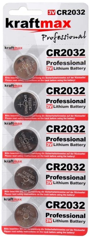 Lithium CR2032 3V, 5 Stk. in Blister, inkl.VEG Lithium CR2032 3V, 5 Stk. in Blister, inkl.VEG