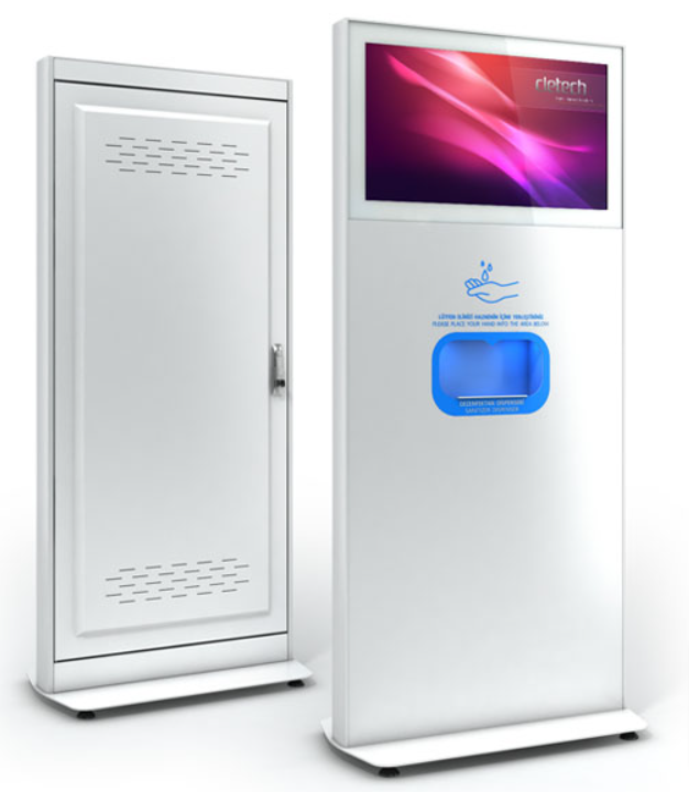 Hygienebox Stele, 32", weiss, inkl. Monitor Hygienebox Stele, 32", weiss, inkl. Monitor