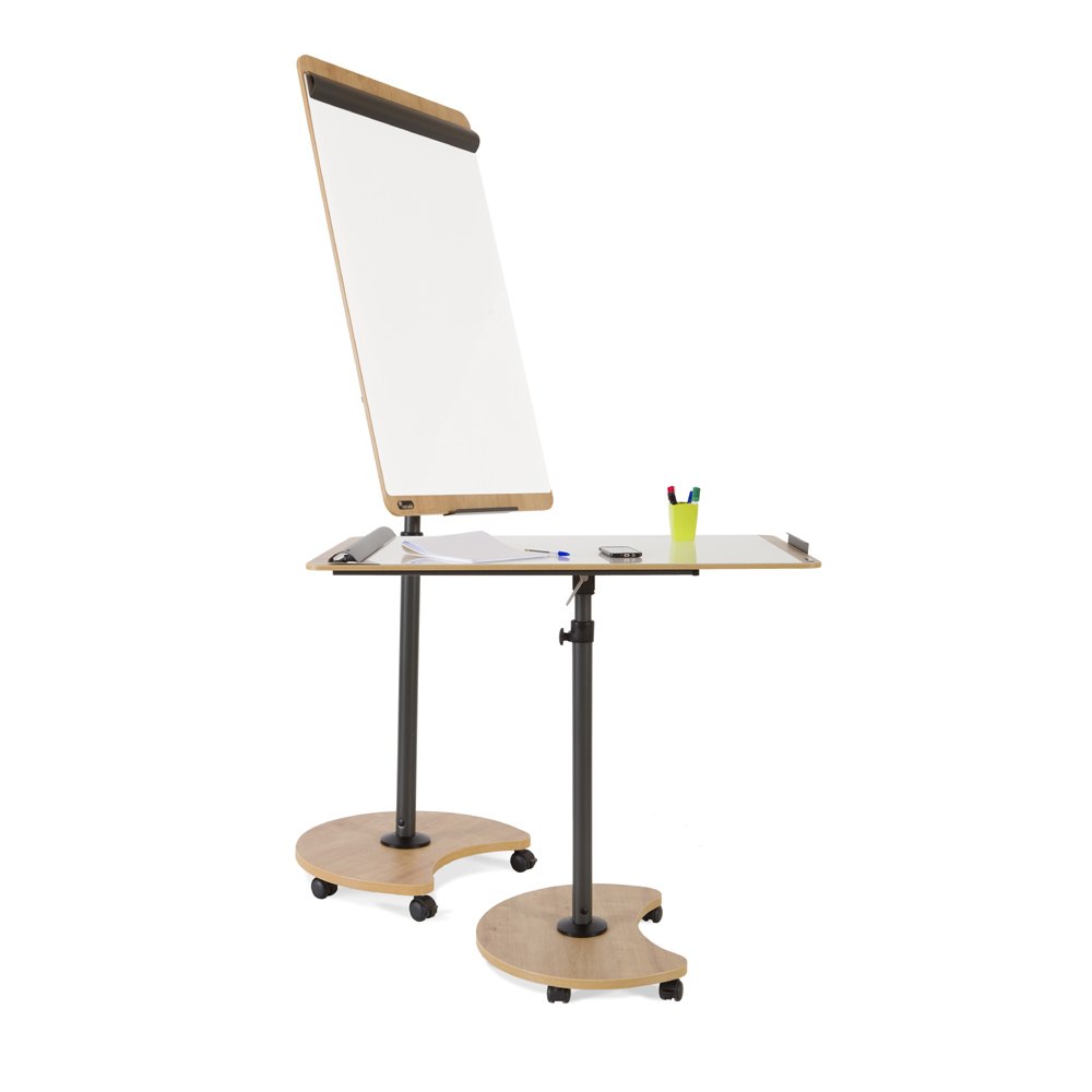 Flipchart-Tisch, magnetisch, 69x99 cm, Holzoptik,