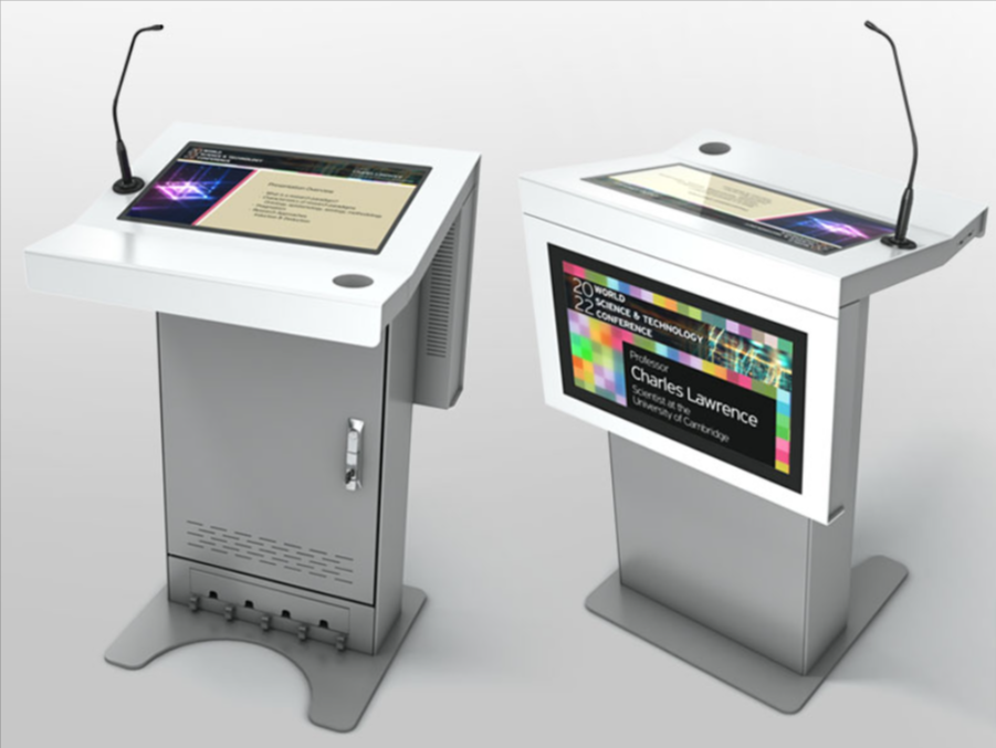 Rednerpult 24" Landscape, schwarz, Aluminium- Rednerpult 24" Landscape, schwarz, Aluminium-