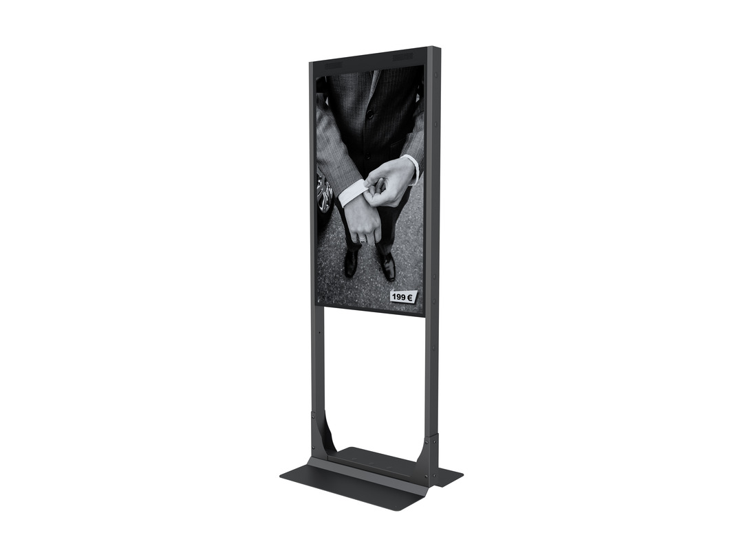 Bodenplatte Fix 46", OMD-Serie, Metall, schwarz