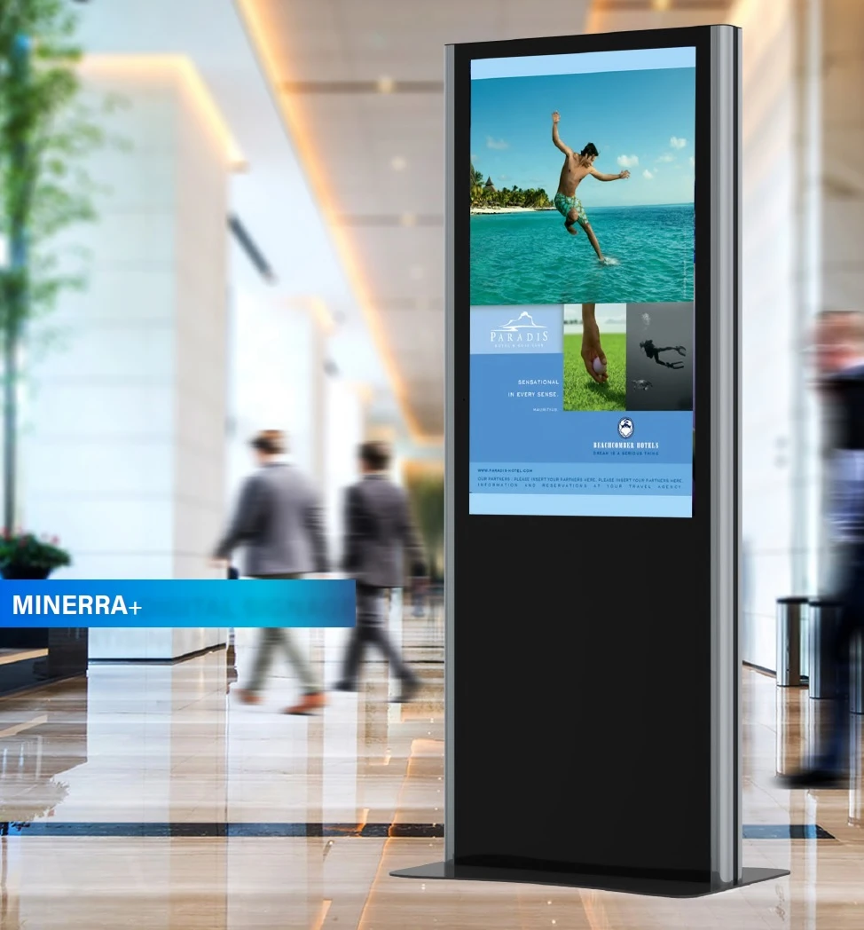 Indoor Monitor Box, Stele Portrait, 50", schwarz