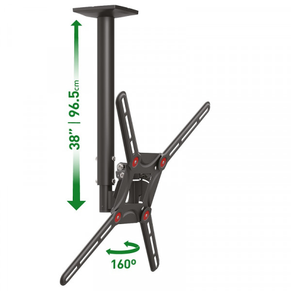 Deckenhalter, 29"-65" , Metall, schwarz / 3500