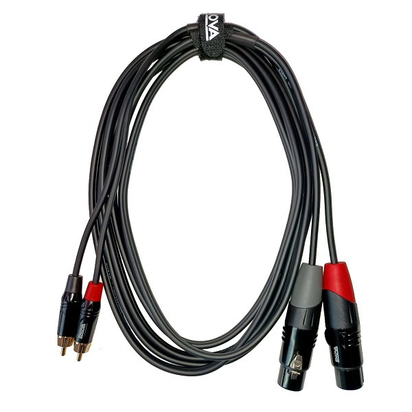XLR auf Chinch Kupplung/Stecker Kabel 3m,